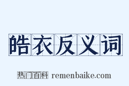 皓衣反义词是什么意思的图片